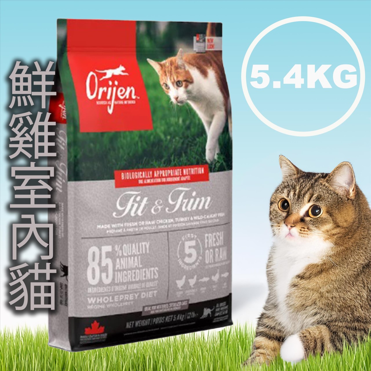 Orijen 歐睿健 無穀貓飼料 4.5/5.4 KG 系列